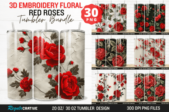 Reviewing 3D Embroidery Floral Red Roses Tumbler