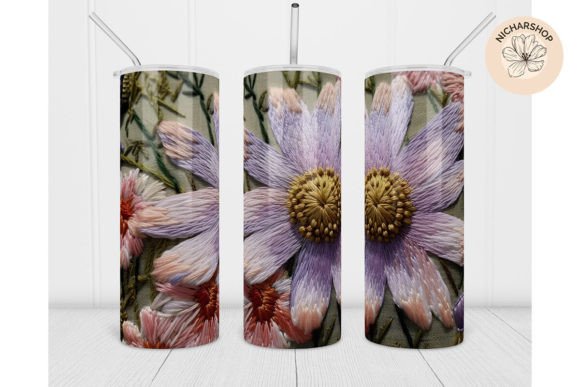 Reviewing the 20oz 3D Pink Flower Embroidery Tumbler4
