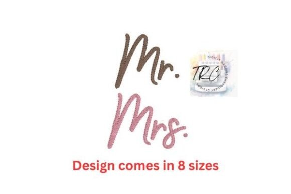 Reviewing the Mr Mrs Script Embroidery Design