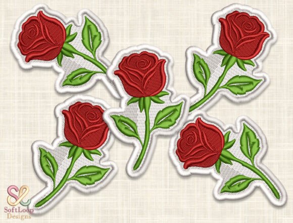 Reviewing the RED ROSE Patch Embroidery Design
